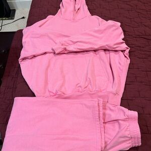 SKIMS boyfriend fleece set